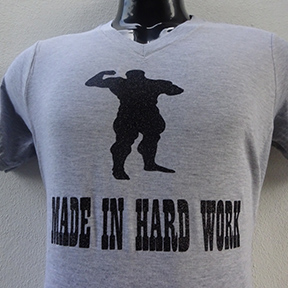 Made In Hard Work - Grey T Shirt